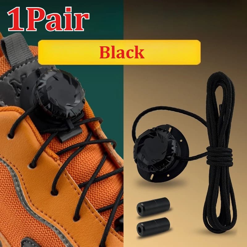 Rotating Buckle Laces Automatic Shoelace Without ties Kids Adult Sneakers No Tie Shoe laces Shoe accessories 1Pair/2Pair