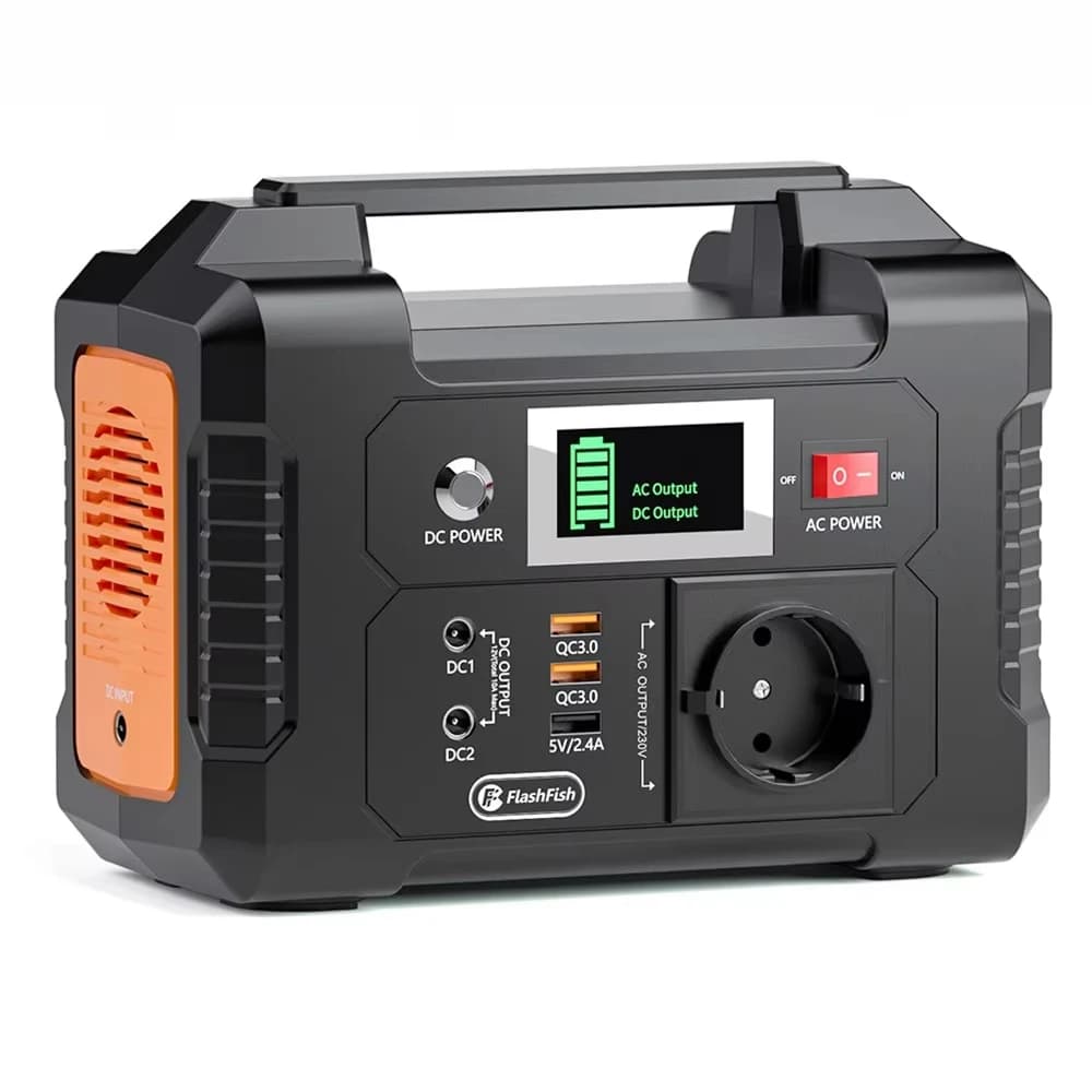 Flashfish E200 Portable Power Station 200W 151Wh LiFePO4 Battery Outdoor travel Vehicle usage Home Portable Carry Power Supply