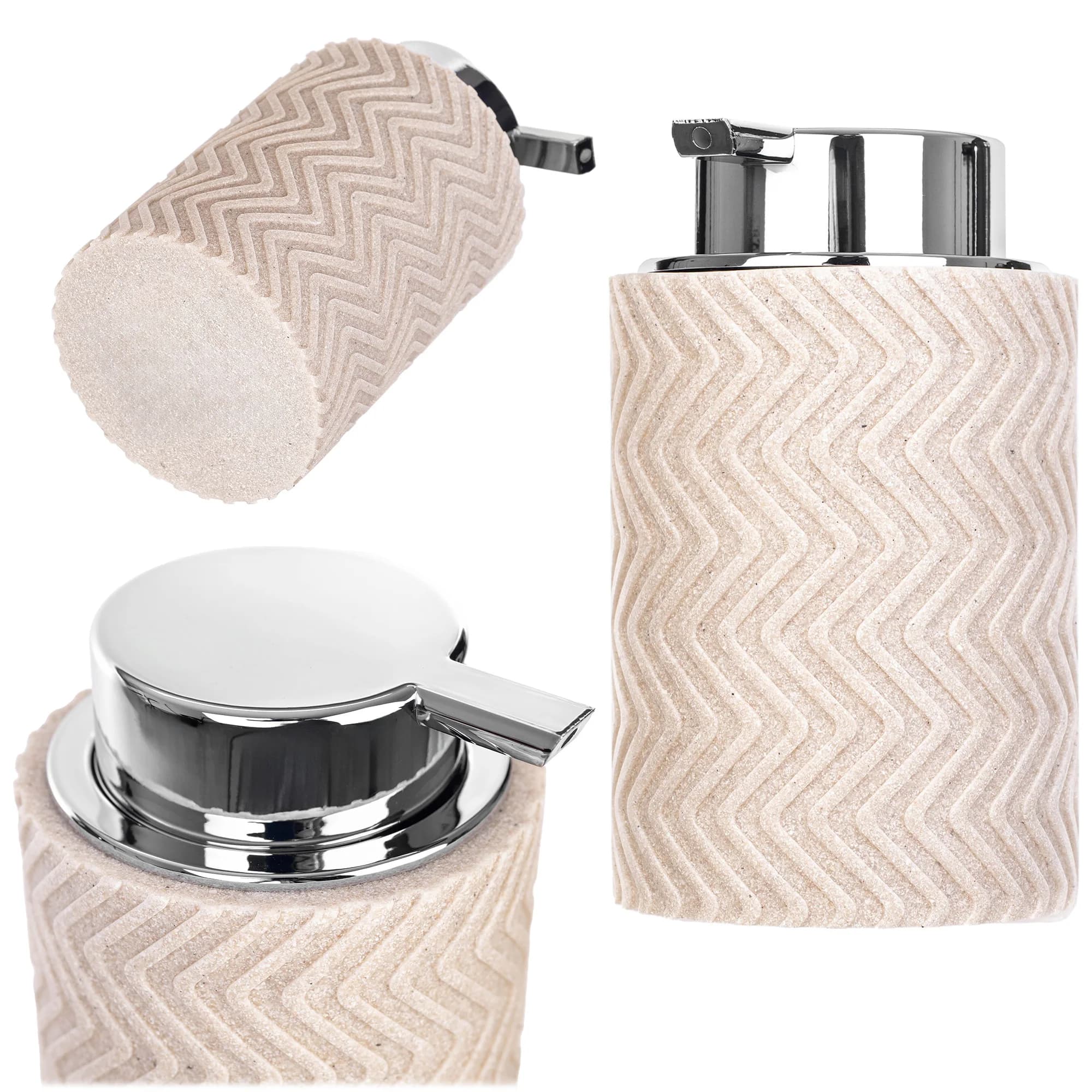 KADAX 14 cm Soap Dispenser Grey Bathroom Pin Pump Feeder Geometric 1 PCs