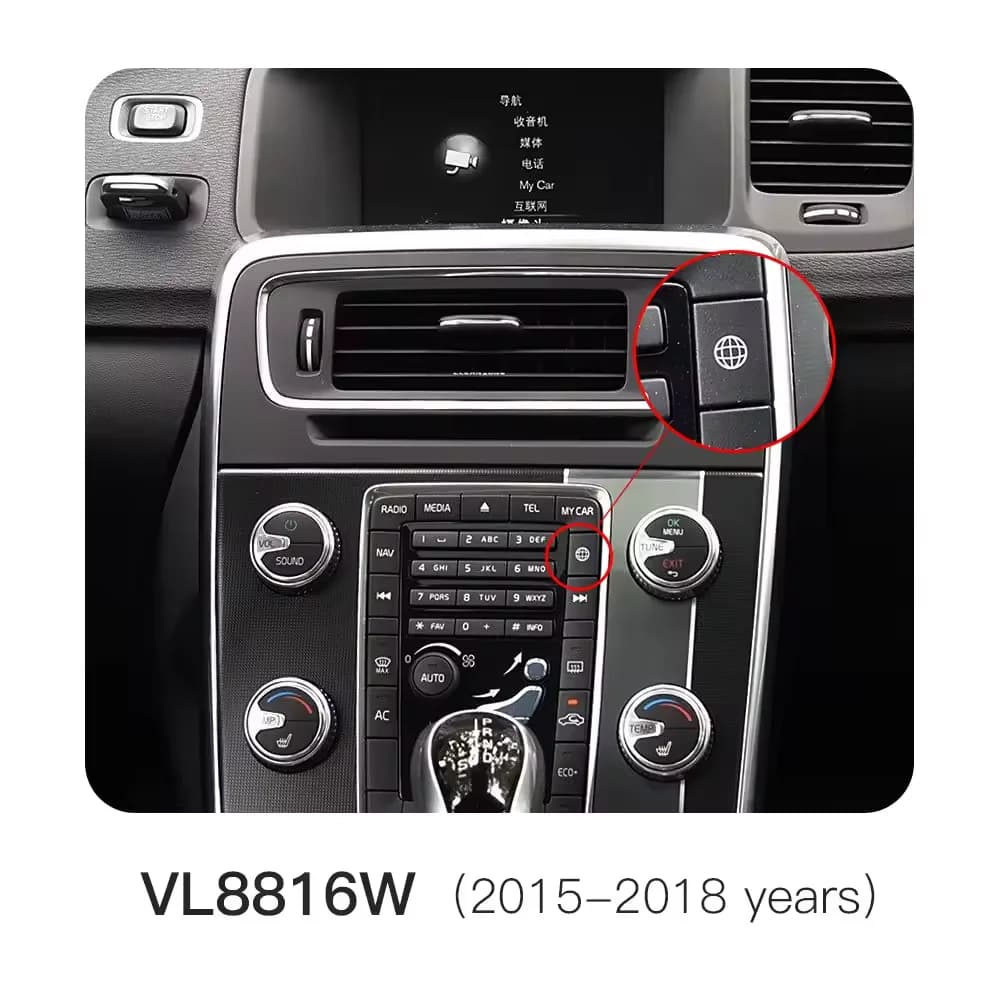Wireless CarPlay Android Auto For Volvo V40 2011-2018  XC60 S60L 7inch Interface with Mirror Link AirPlay Car Play Reverse Camera Siri GPS Bluetooth Multimedia Box