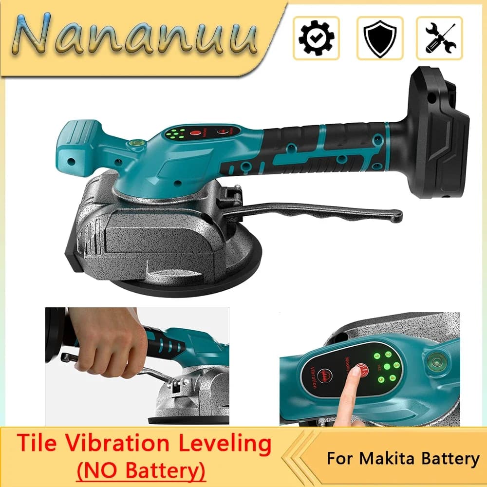 Nananuu Tile Vibration Leveling Machine Cordless Tile Intelligent Wall Tile Tiling Machine Power Tools For Makita 18V Battery