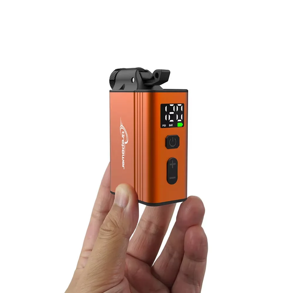 120 PSI Portable Electric Inflator Pump Custom Tire Pressure Display Tire Inflator MTB Road Bike with Schrader Presta Clik Valve