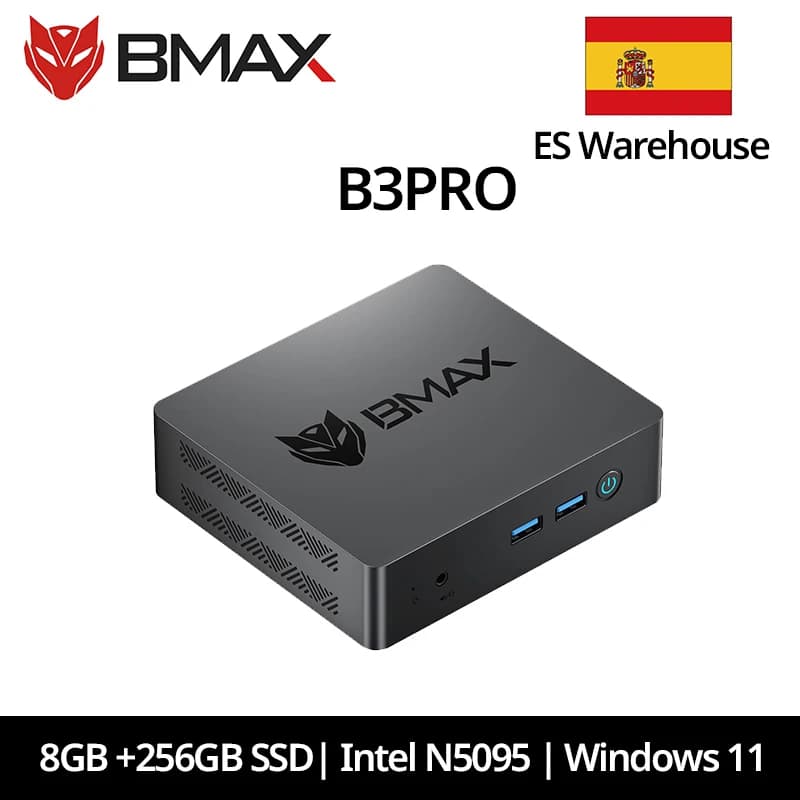 BMAX Windows 11 PC Intel N5095 8GB RAM 256GB SSD HDMI USB Wi-Fi Supports 4K@60Hz Intel HD Graphics mini pc