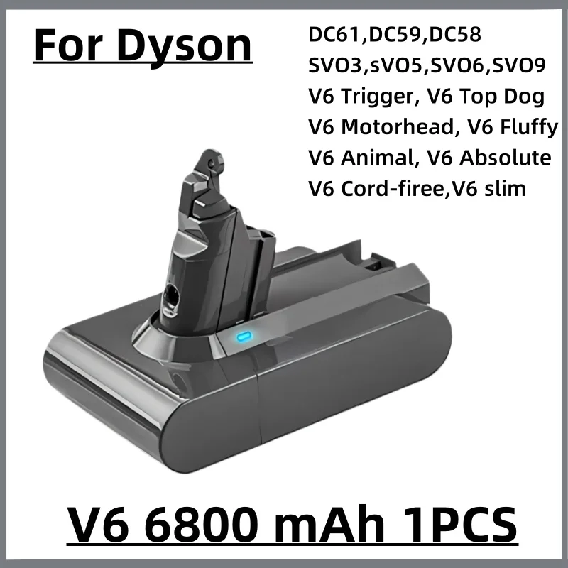 Vacuum Cleaner rechargeable Battery for Dyson V6 V7 V8 V10 V11 V15 Series SV07 DC62 DC58 DC31 Absolute Fluffy