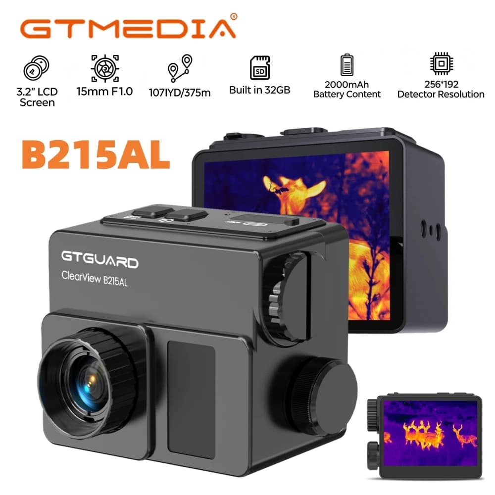 B215AL Thermal Imaging Rangefinder Scope 256*192 Resolution Thermal Monocular 15mm Lens 8X Zoom Night Vision Goggles For Hunting