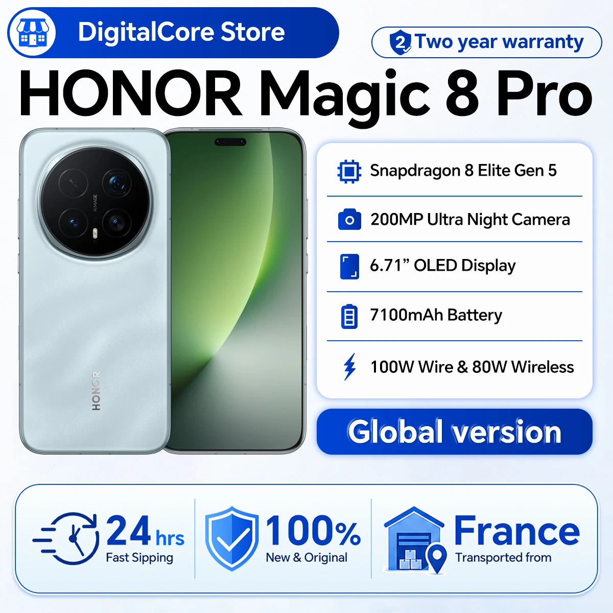 HONOR Magic 8 Pro 5G  EU Version Smartphone Snapdragon 8 Elite Gen 5 200MP AIMAGE 6270mAh 100W  6.71''OLED NFC eSIM Honor