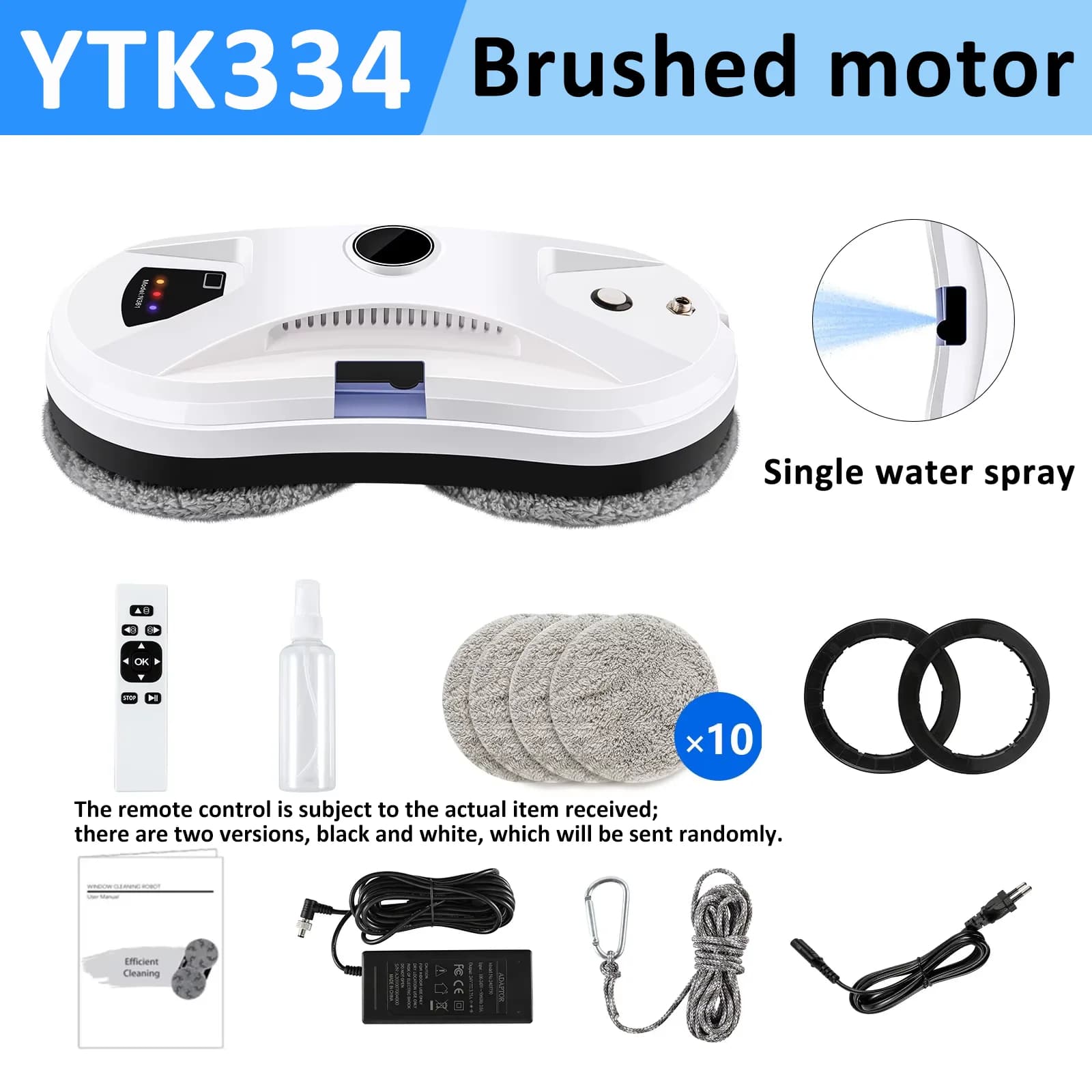DIVEDEER YTK334 Window Cleaning Robot Water Spray Ultrathin Window Robot Vacuum Cleaner