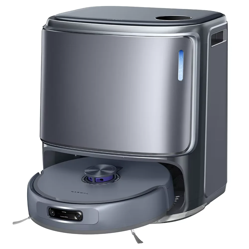 Narwal Freo Z10 Ultra Robot Vacuum And Mop 18000Pa Suction AI Dual Camera Recognition 200 Objects Smart Mopping Hot Water Wash 45-75°C Self Emptying 2 5L Dust Bag 120 Days Zero Gap Edge Corner Cleaning Tangle Free Design Voice Control 6400mAh For Home