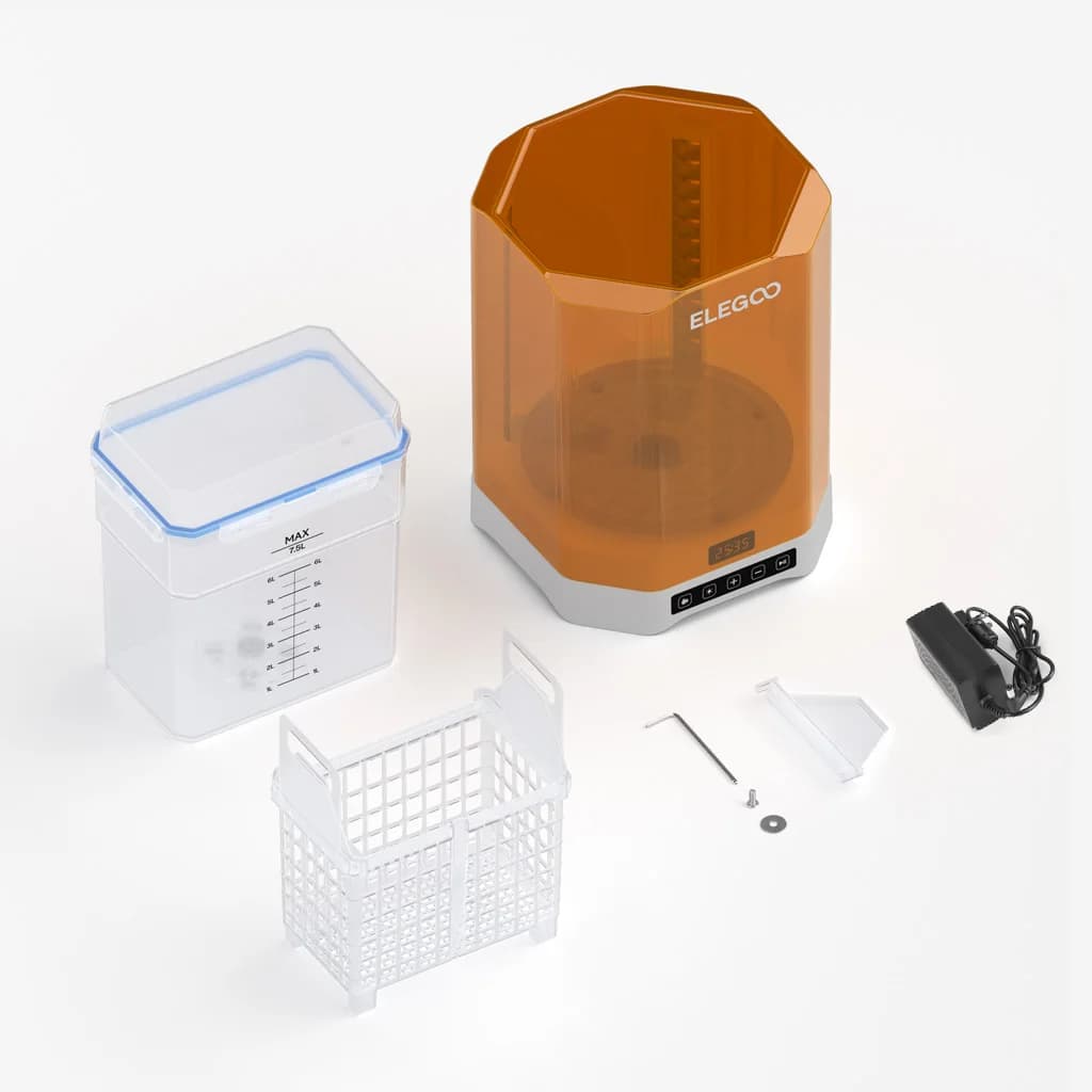 ELEGOO MERCURY PLUS V3.0 Wash and Cure 2 in 1 Machine with Larger Capacity Compatible with Saturn 4 Series 230x135x260mm