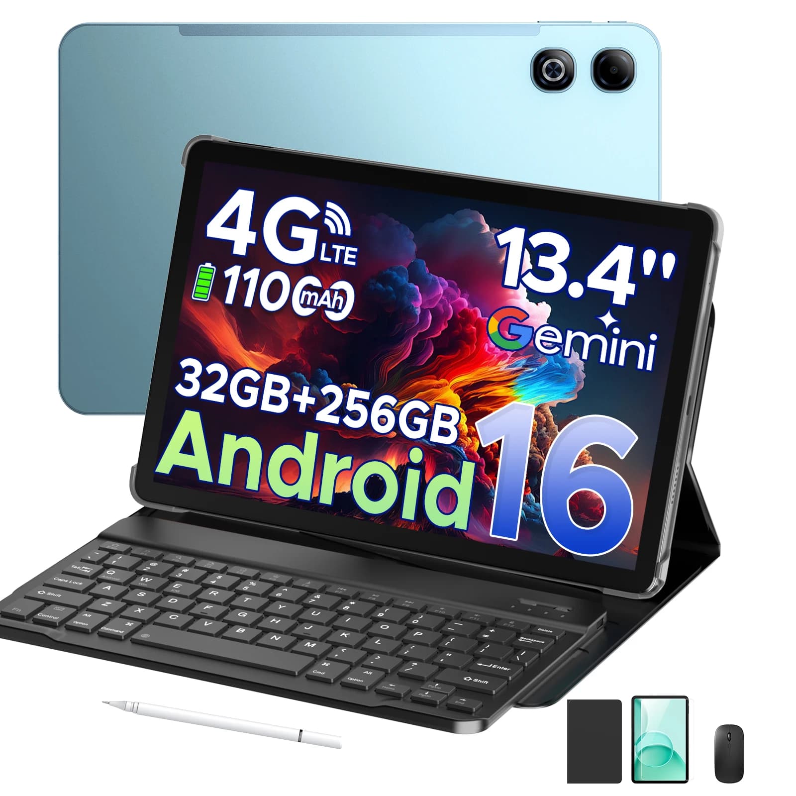 DOOGEE Tab G6 Max 2-in-1 tablet PC Android 16 Gemini AI 13.4'' 32 GB 256 GB 11000 mAh battery 7.7mm Widevine L1