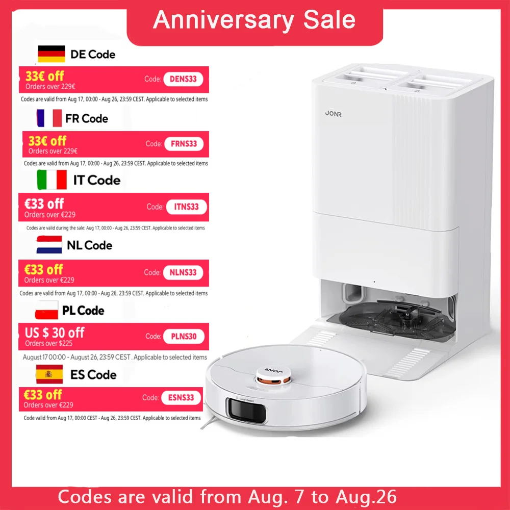 JONR Robot Vacuum P20 Pro International Edition Mopping Vacuuming Drying Wipes Automatic Cleaning Dust Collecting Drainage Water