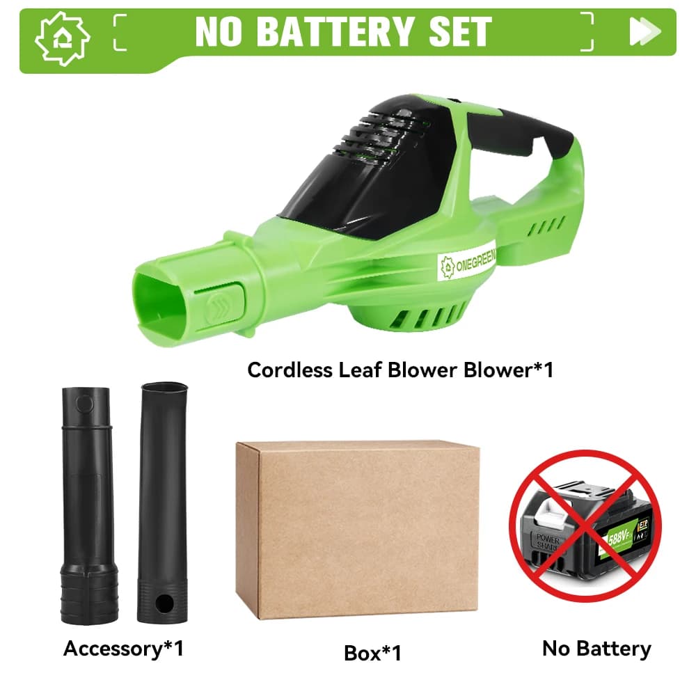 ONEGREEN Brushless Cordless Electric Blower 5500W Leaf Snow Blowing Yard Road Cleaning Power Tool For Makita 18V Battery Pin