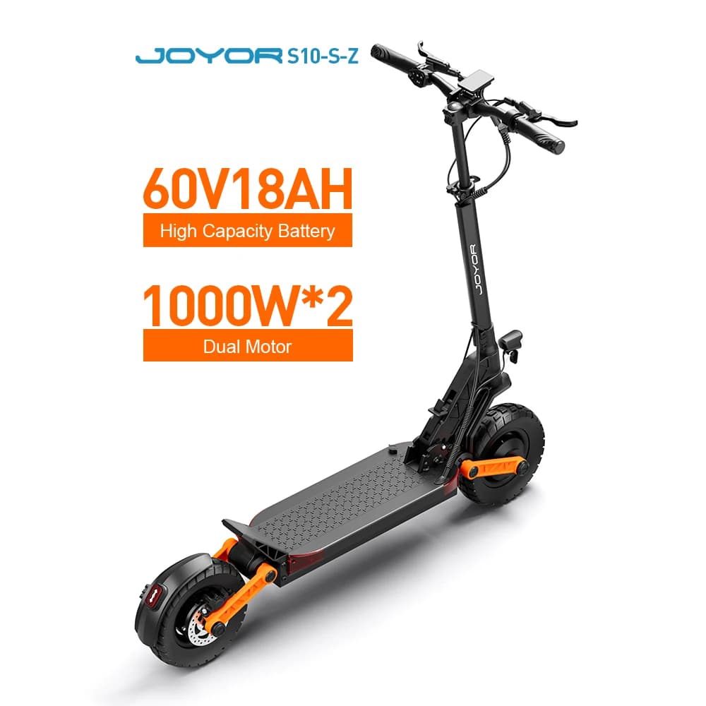 JOYOR S10-S-Z Fold Electric Scooter Dual Motor 60V18AH Battery E-Scooter Hydraulic Brakes 10-inch Tire Scooters Electric