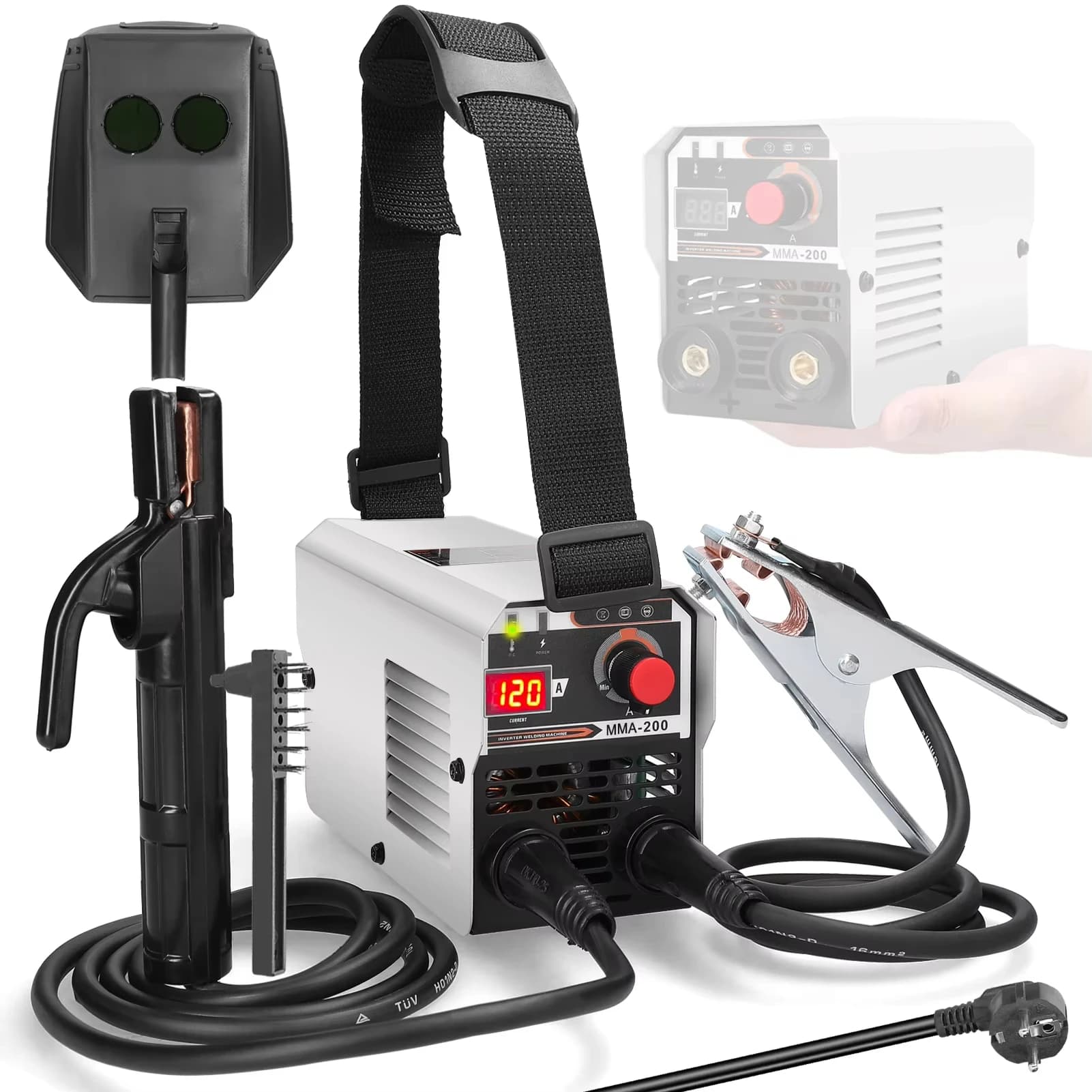 MMA 200 Mig Mag Welder High IGBT DC Inverter Automatic Wire Feeding Contact Welding Gasless Shielded Arc Welding Machine