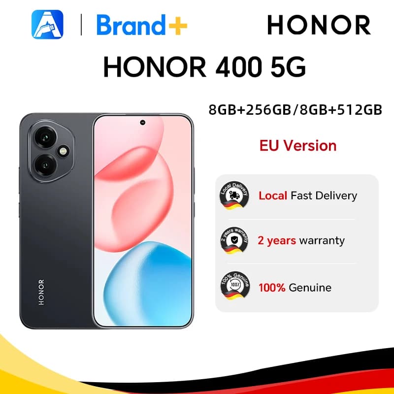 HONOR 400 5G,EU Version, 5G Smartphone, 200MP Ultra-clear AI Main Camera, Qualcomm Snapdragon 7 Gen 3, 5300 mAh Battery