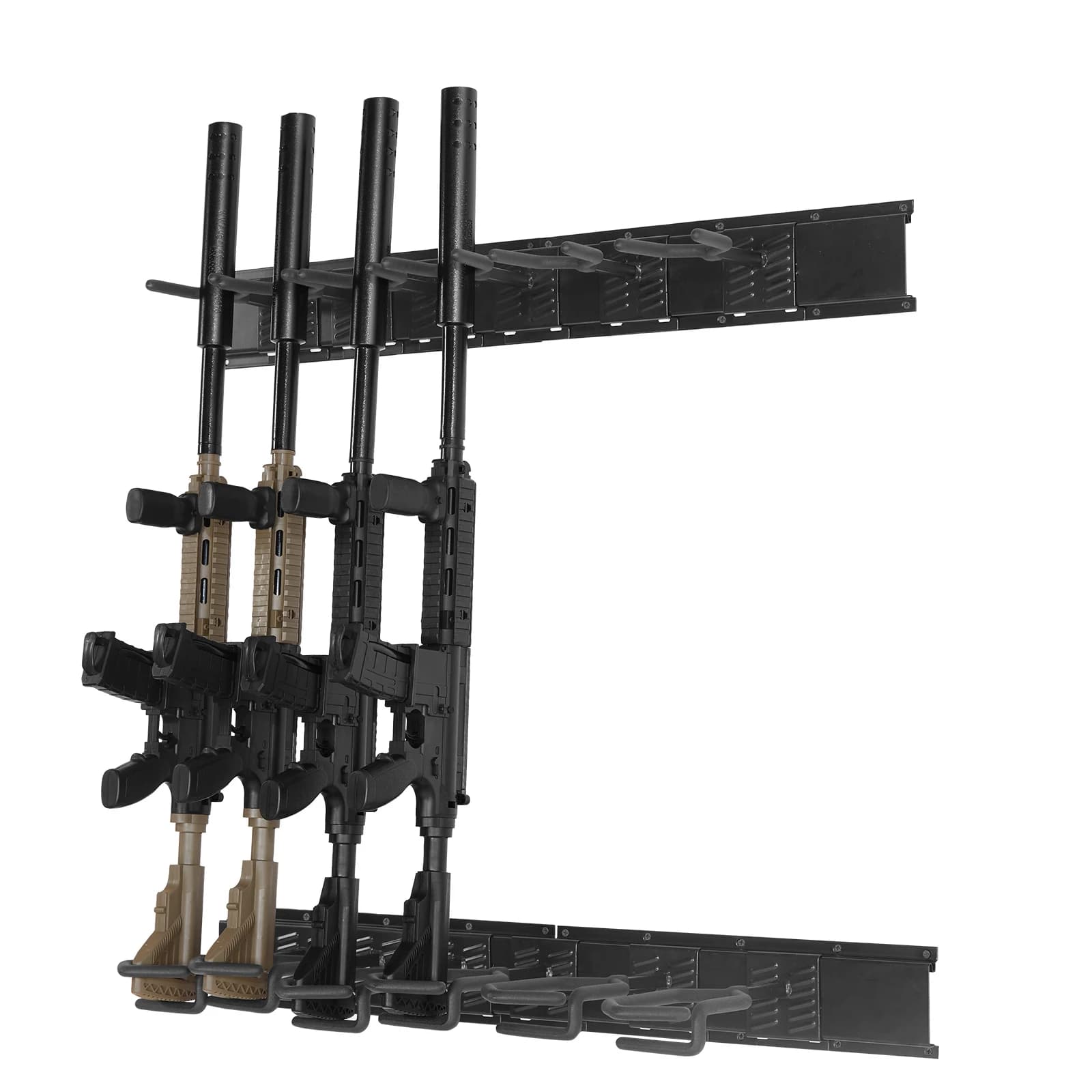 SucceBuy Gun Rack 6-Slot Vertical Rifle Shotgun Gun Rack 180 lbs Heavy Duty Metal Wall Gun Rack Display Stand with Soft Padding
