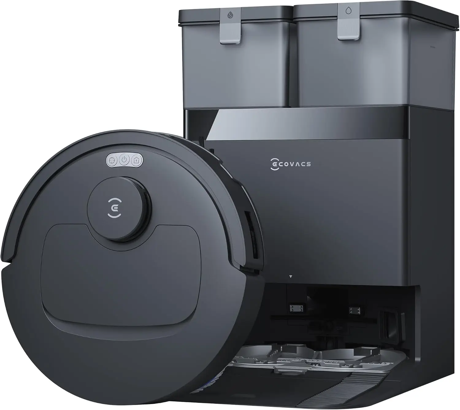 ECOVACS DEEBOT T30e Omni Robot Vacuum Cleaner 25,000 Pa, OZMO Turbo 2.0 Wipe, ZeroTangle 3.0 Anti-Tangle, Black