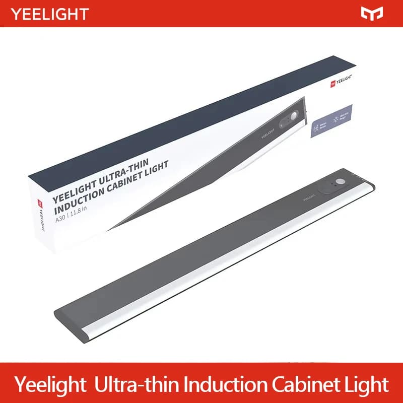 Yeelight Ultra Thin Induction Cabinet Light 4000K Rechargeable Dimmable LED Motion Sensor Night Lamp Wardrobe Corridor