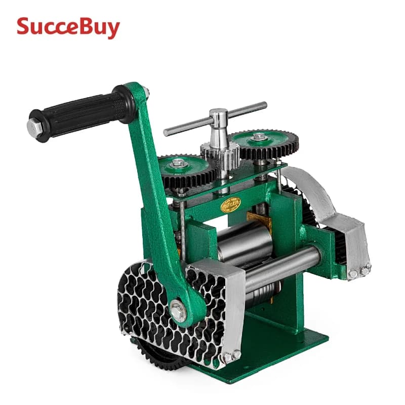 SucceBuy Jewelry Combination Rolling Mill Machine Distance Adjustable Manual Press Tabletting Tool Jewelry Repairing Designing