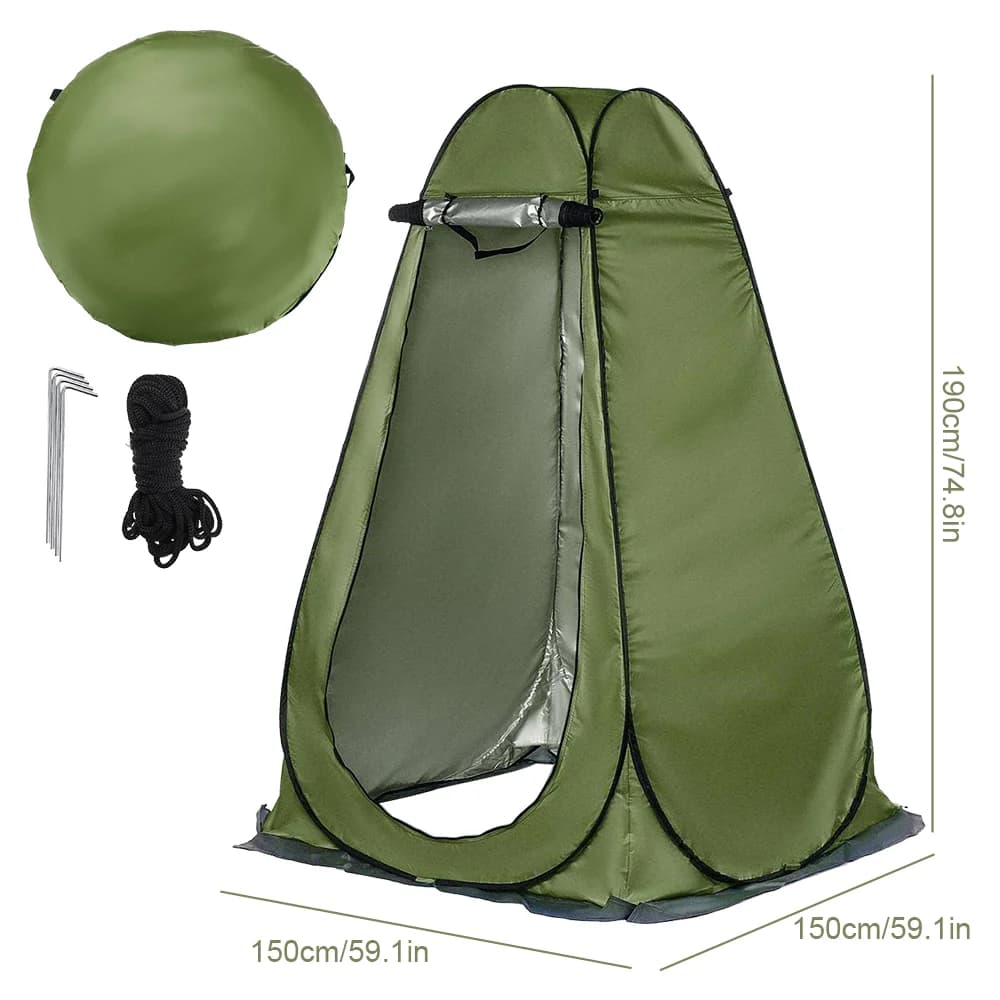 1.5*1.5*1.9m Outdoor Camping Tent Dressing Room Tent Shower Tent Storage Cabinet/Fishing/Photography Tent Camping Beach Shower Toilet Changing Tent
