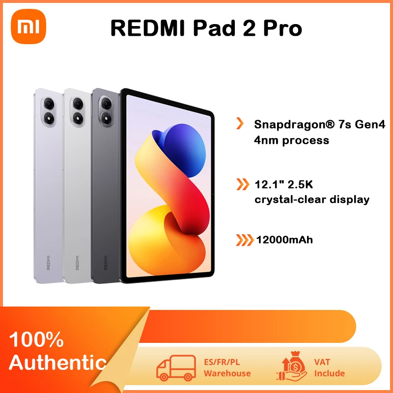 Xiaomi Redmi Pad 2 Pro Tablet PC WIFI 6GB/128GB 8GB/256GB 12.2" 2.5K Display 12000mAh Battery