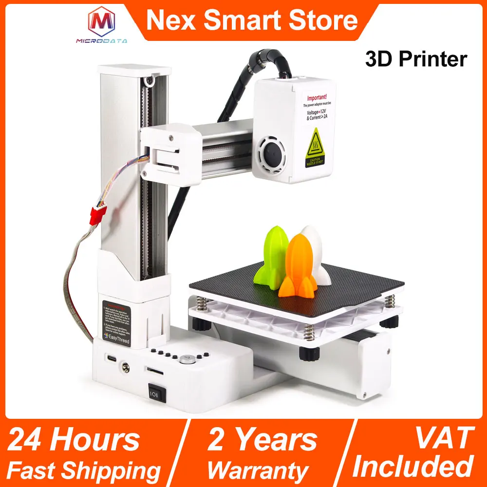 Mini 3D Printer K10 Small Entry Level Fun 3D Printing Machine, Compatible With PLA TPU 1.75mm Filament, One Key Printing Control