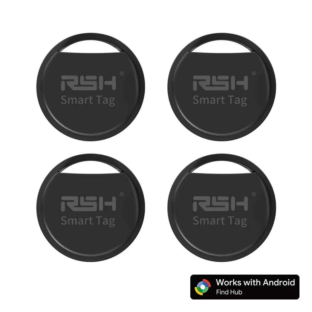 4Pcs Smart Tag GPS Tracker, BLE 5.2 Wireless Anti-Lost Locator, Works with iOS & Android, Wallet Key Finder for Samsung Xiaomi
