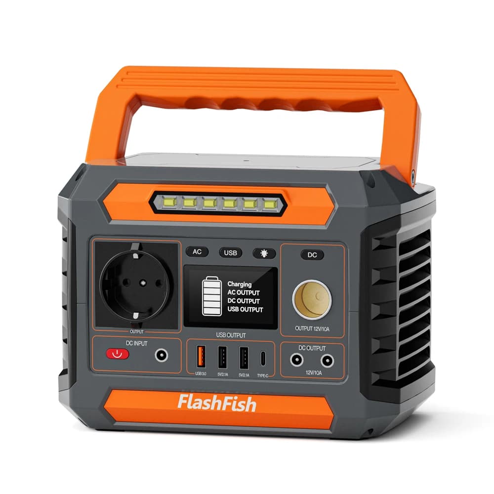FlashFish P66A Portable Power Station 200W 144Wh 39000mAh +100W Foldable Solar Panel AC/DC/USB Output for Camping Home Backup Emergency Outdoor EU Stock