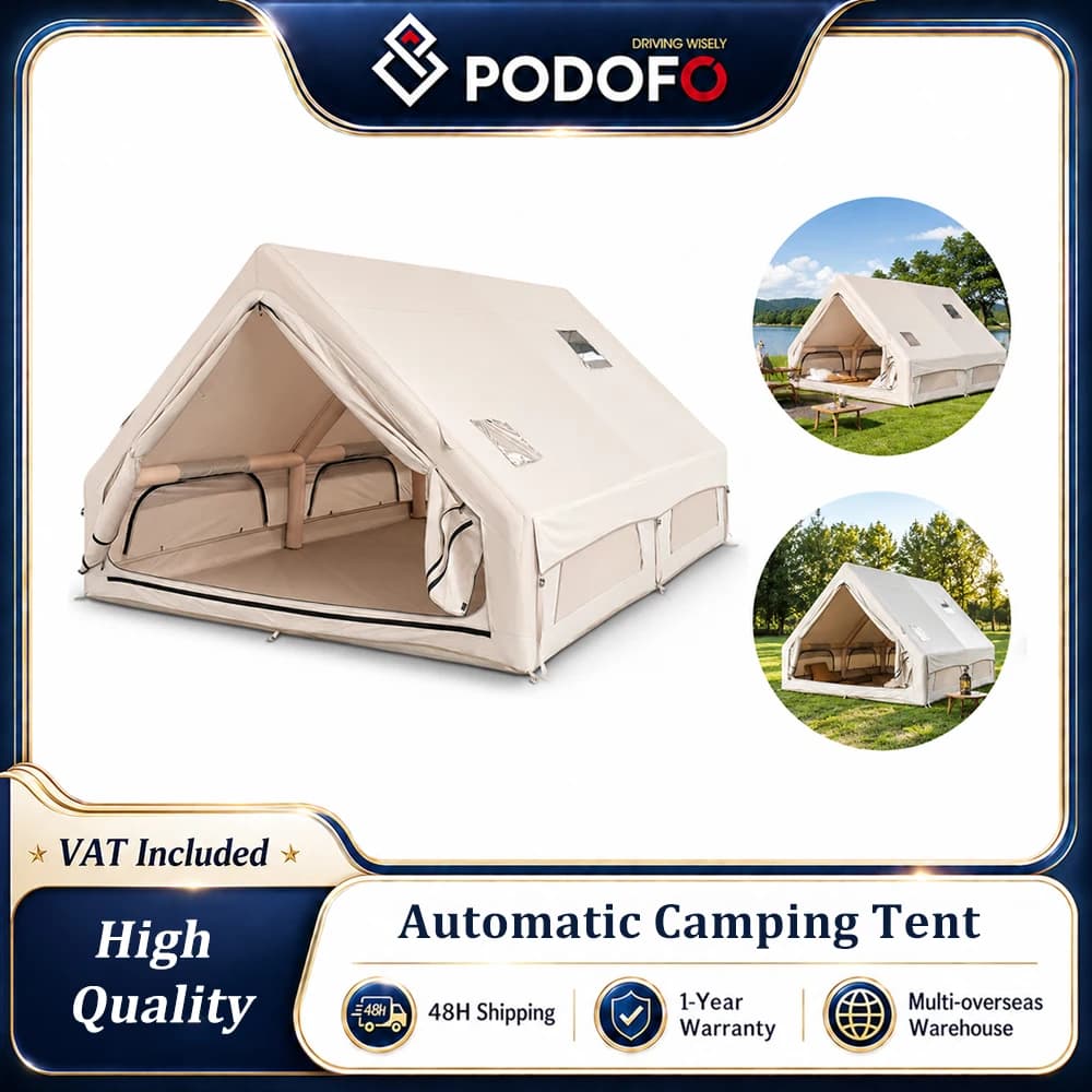 Podofo 12㎡ Inflatable Camping Air Tent Portable All-Terrain Shelter 210D Oxford Waterproof Fabric Portable Waterproof Sunscreen Camping Tent for Family Camping, Beach & Hiking, Outdoor Picnic