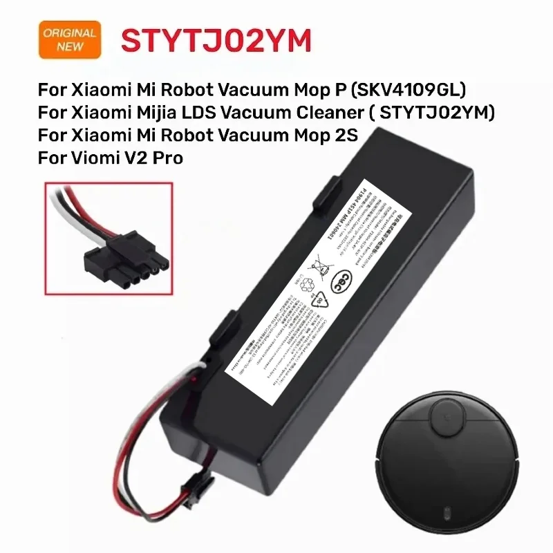 High Safety 14.4V 3500mAh Rechargeable Lithium Spare Battery Pack Maintaining Steady Power Output, Triple Protection Against Overcharge Overheat Short Circuit, Universal Replacement Parts for Xiaomi Mijia 2S Mop P Conga 3290 3390 Domestic Floor Robot