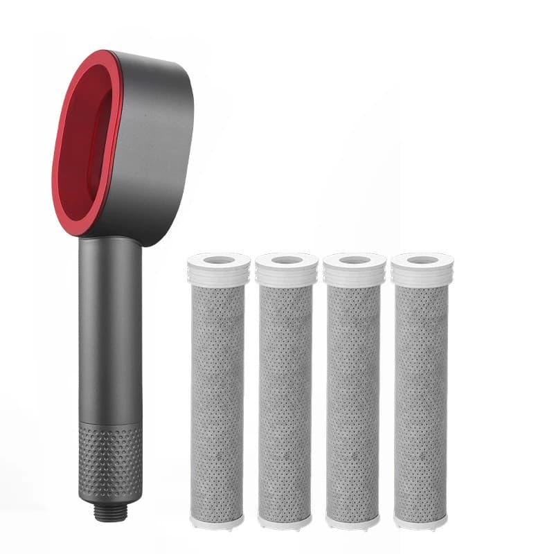 Handheld Filter Shower Head for Hard Water Chlorine Removal High Pressure Water Saving Bathroom Accessories