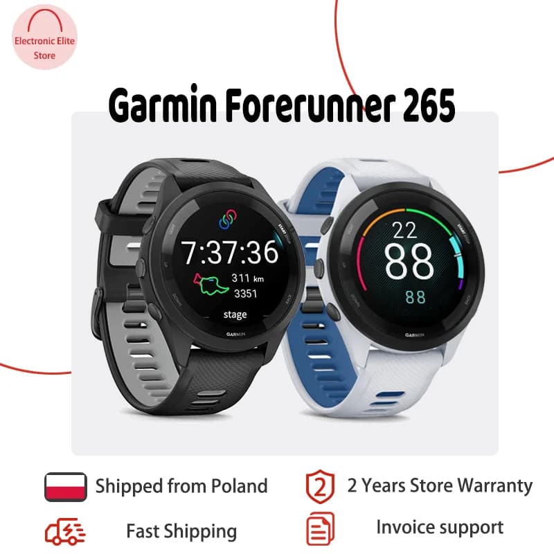 Garmin Forerunner 265 Garmin sports watch garmin 265 GPS Running Fitness Marathon Swimming Chinese Heart Rate Blood Oxygen smartwatch