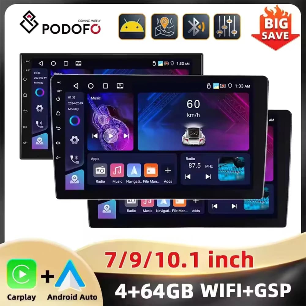 Podofo 4" Car DVR With Led Display Motion Detection Loop Recording Car Mirror Recorder Reverse Assist Car Video Recording