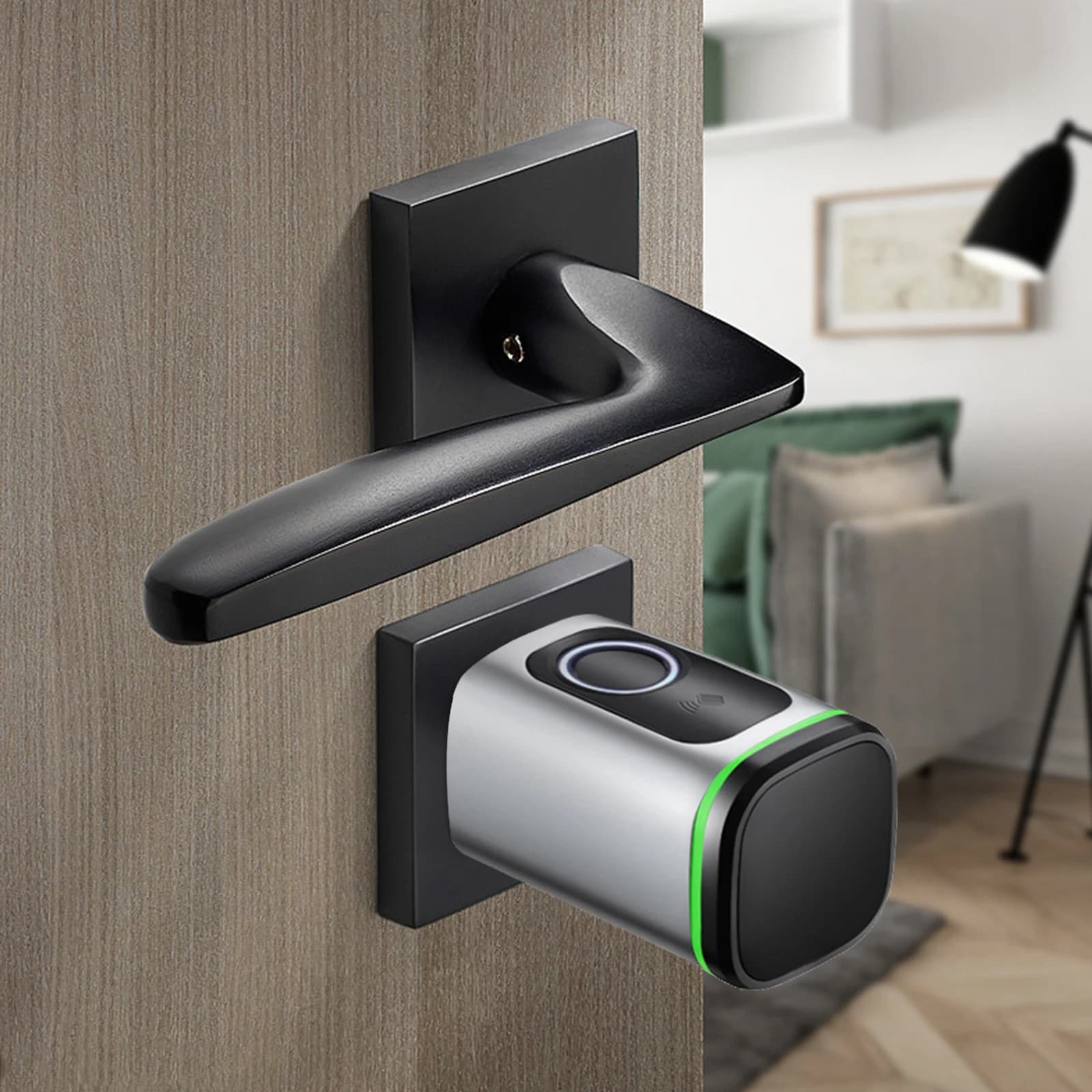 E-cylinder fingerprint - Electronic Door Lock W|Fingerprint, Smart Lock W|Lock Cylinder, Supports Smart Life App Remote Control
