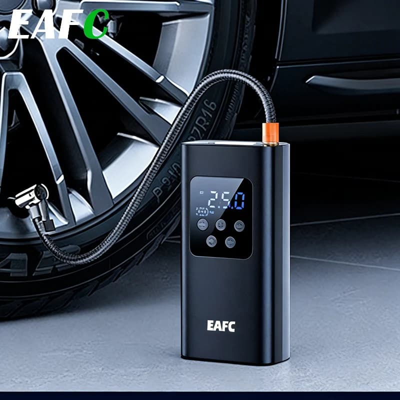 Wireless Car Air Pump 150PSI Electric Tire Inflator Portable Air Compressor for Motorcycle Bike Car Tires and Balls