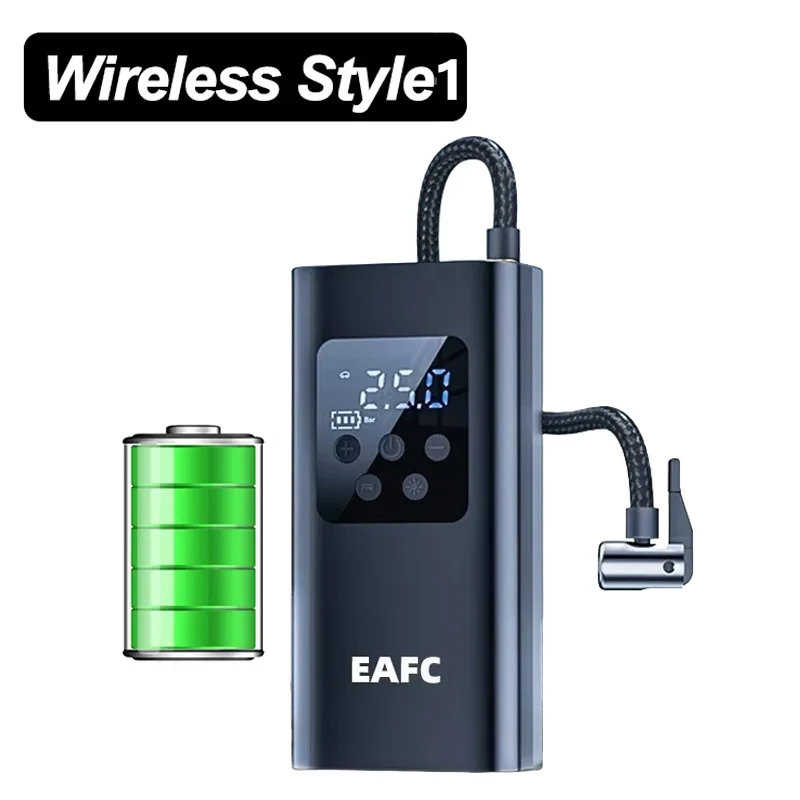 EAFC Portable150PSI Car Tire Inflator, Electric Pump for Bicycle, Motorcycle, Football, Basketball  Essential Tire Accessories