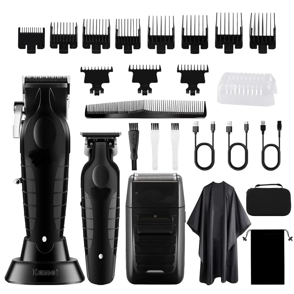 Hair cutting Professional Hair Clipper, Hair Trimmer Beard Shaver Set for Men, ElectricCordless Barber Clipper Beard Trimmer, Rechargeable Fade Clipper Haircutting Kit,2299,2296,1102