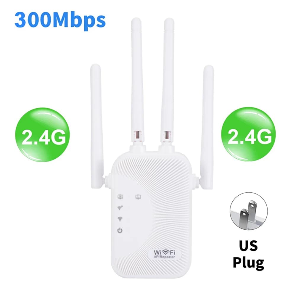 Kebidumei 1200Mbps WiFi Repeater 2.4G 5G Amplifier Home Office Network Range Extender WiFi Signal Booster Wireless Wi-Fi Router