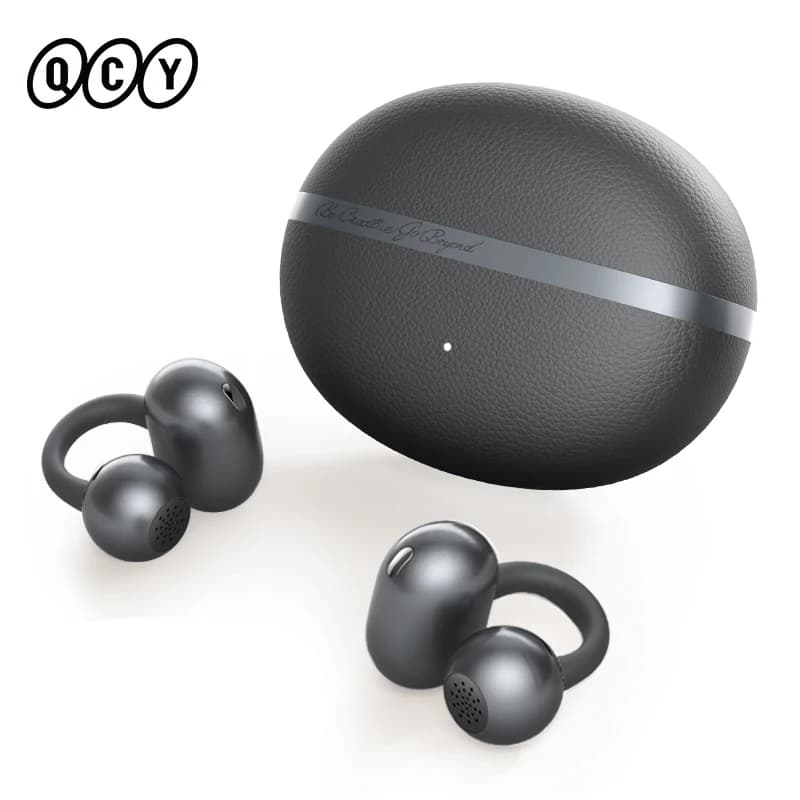QCY Crossky C50 Clip Open Ear Wireless Earphones Lightweight Comfort 35H Playback IPX5 Bluetooth 6.0 for Sports Running and Work