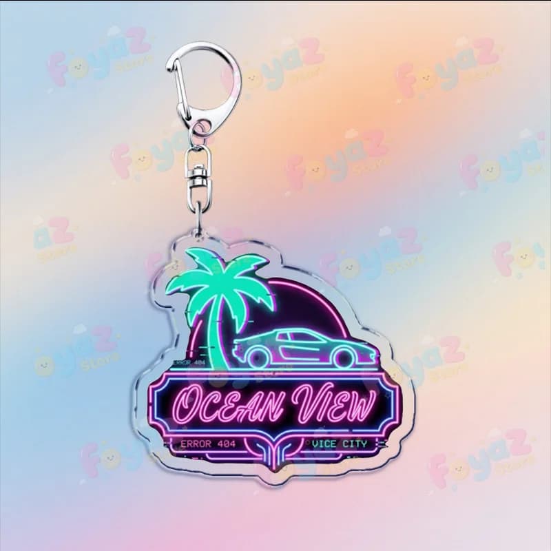 Video Game Vice City Keychains for Accessories Bag Charm Anime San Andreas Games Keyring Jewelry Fans Friends Gifts