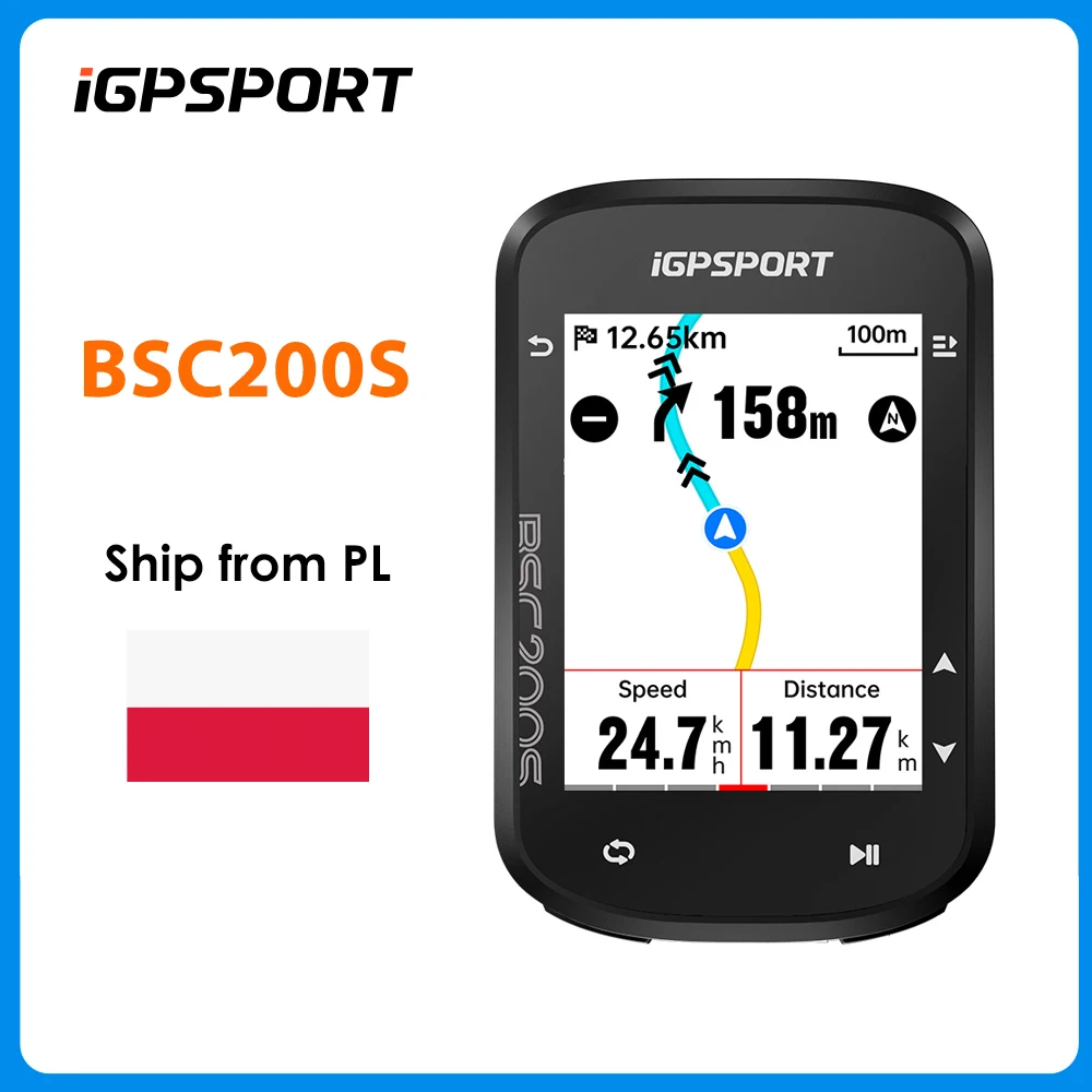 iGPSPORT BSC200S GPS Bike Computer Route Navigation Colorful Screen Wireless Bicycle Speedometer Cycling Odometer