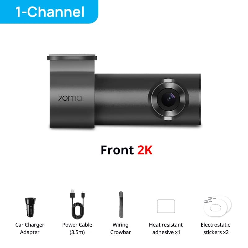70mai M310 Plus 2K 1440P Dash Cam 143°FOV f/1.55 Large Aperture Smart Voice Control 24H Parking Guard Night Vision Car Camera