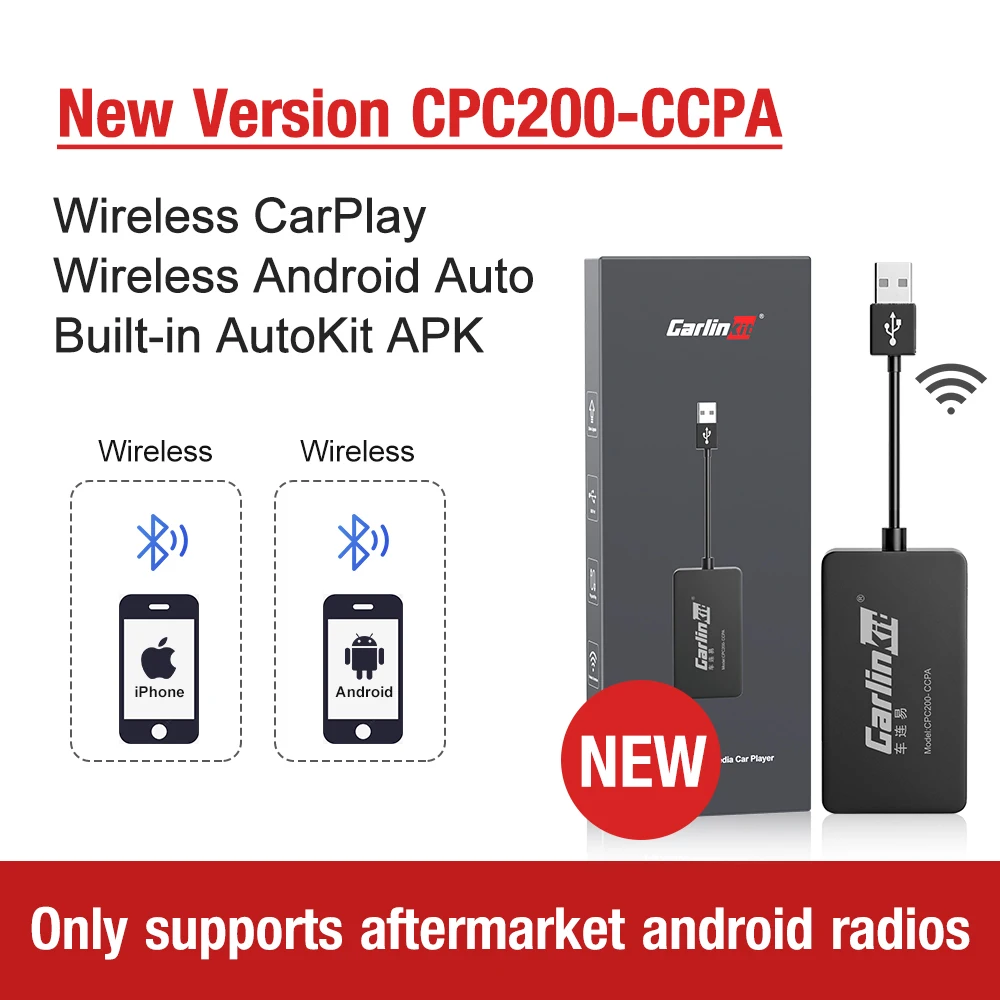 LoadKey & Carlinkit Wired & Wireless CarPlay Wireless Android Auto Dongle for Modify Android Screen Car Ariplay Smart Link IOS15