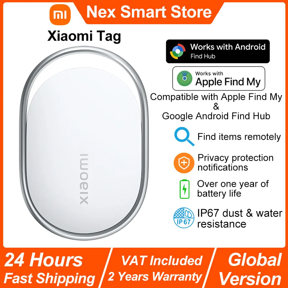 Xiaomi Tag Smart Anti Lost Device, Find Items Remotely, Compatible with for Apple Find My & for Google Android Find Hub, Global Version
