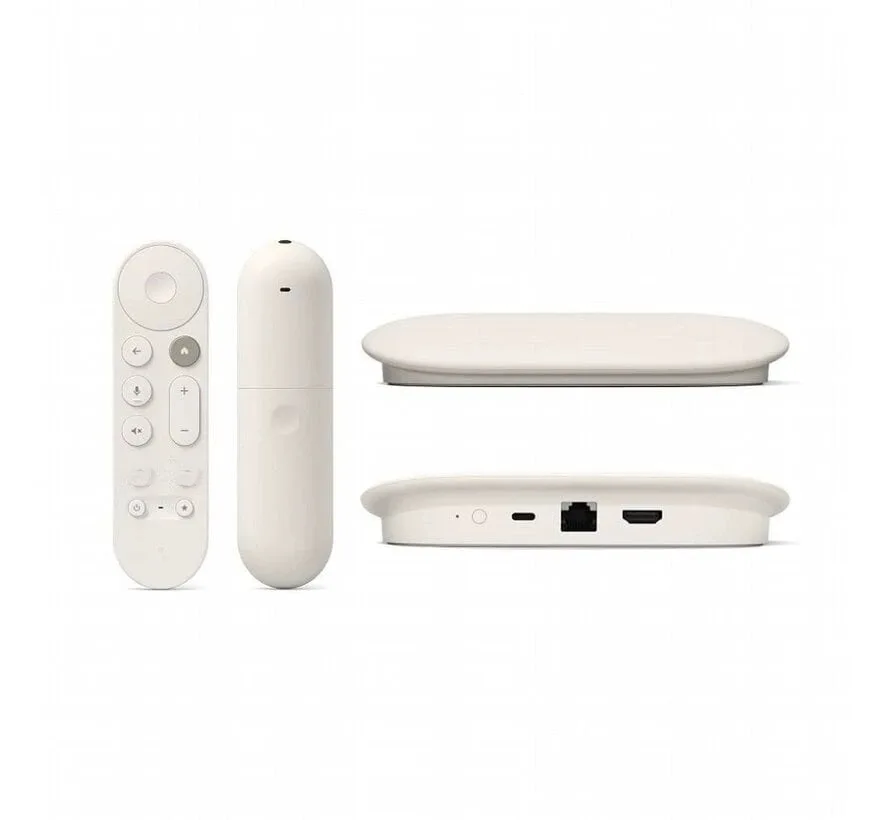 Google TV streamer 4K Porcelain/Hazel Supports up to 4K , HDR and Dolby Vision technology, smart home devices US charger