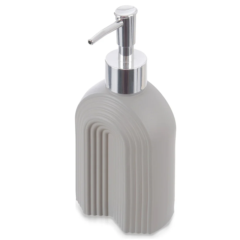 Grey 320 ml Glass Soap Dispenser