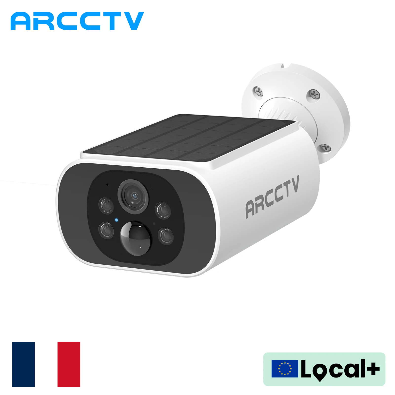 ARCCTV 2K WiFi Solar Camera Color Night Vision Two Way Talk FHD Surveillance Camera Outdoor Wireless IP66 Waterproof Siren Alarm