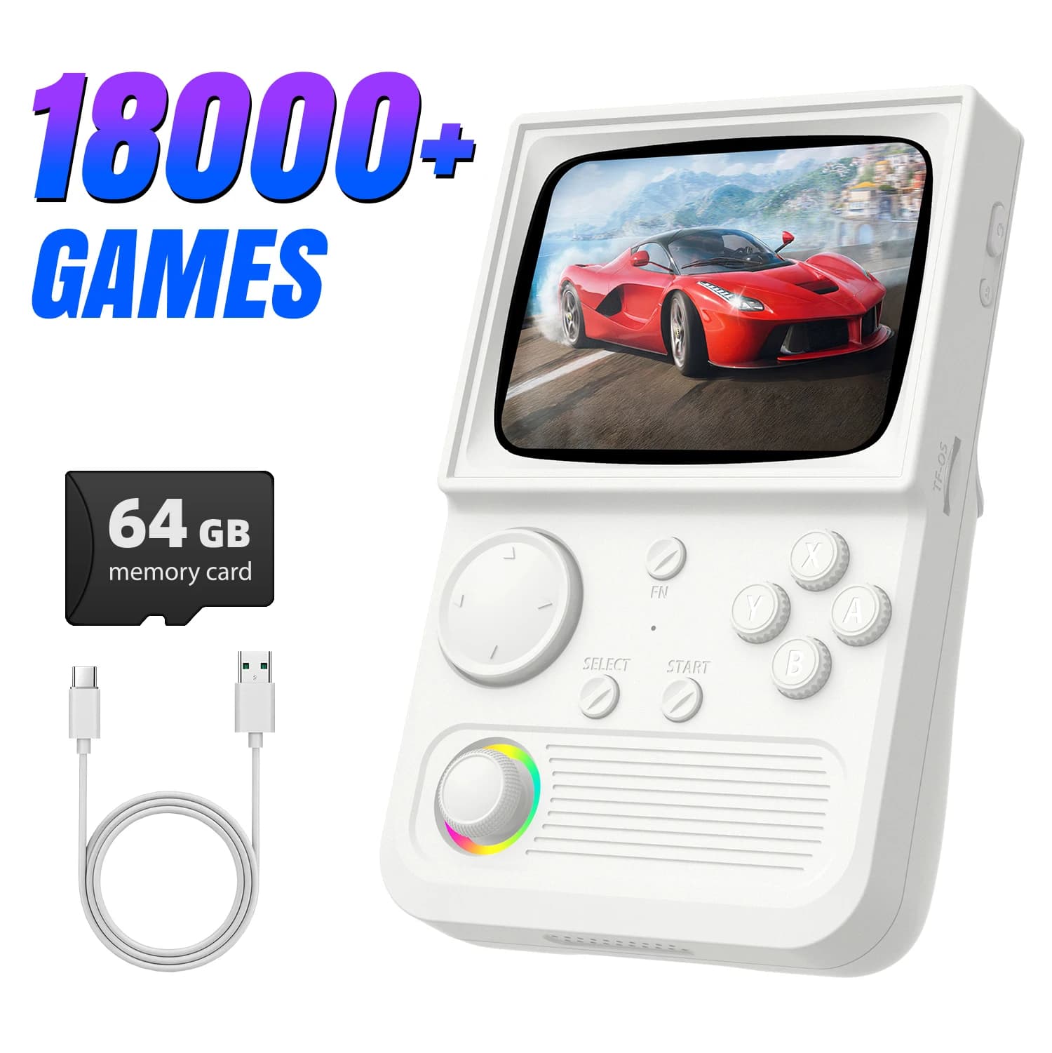 RG40 Retro Handheld Game Console EmuEMEC System 3.5'' IPS Screen Wi-Fi Multiplayer Portable Pocket Video Console
