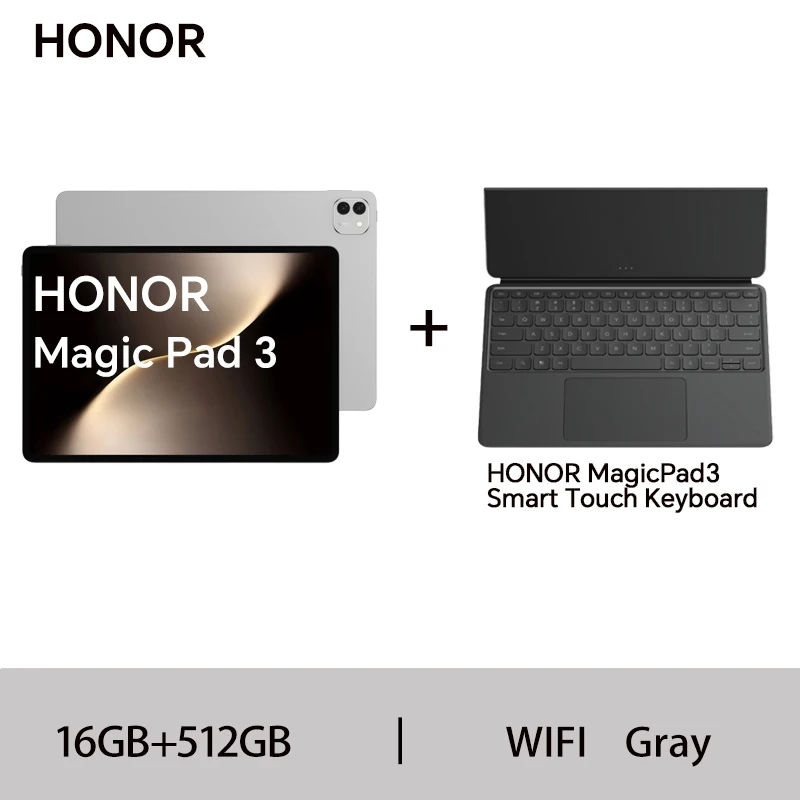 HONOR Magic Pad 3 Tablet Global Version 13.3'' 3K LCD 165Hz Display Pad Snapdragon 8s Gen 3 12450mAh Battery Android 15
