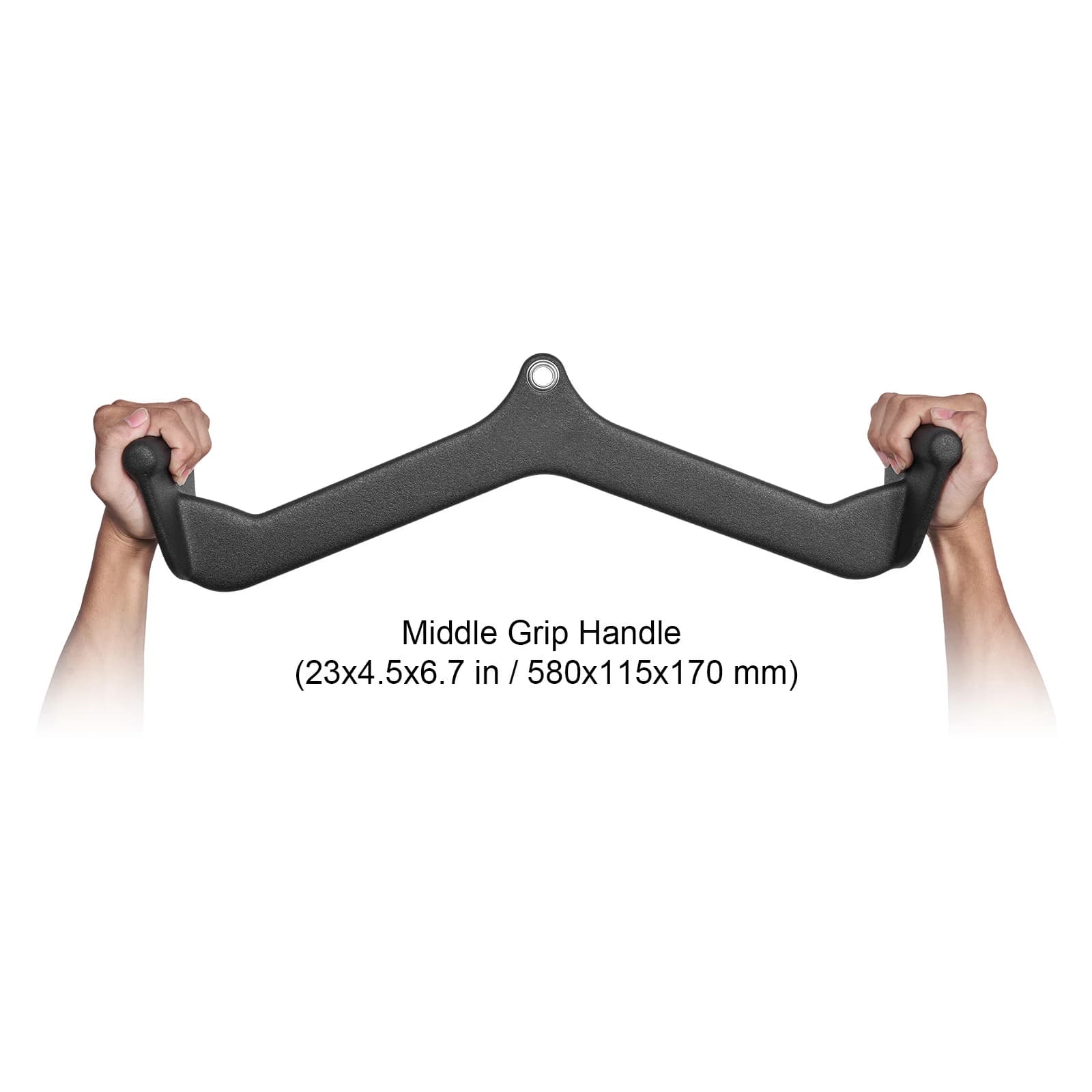 SucceBuy LAT Pulldown Attachment Cable Machine Rowing V-bar Tricep Pull Down Bar Back Strength TrainingRubber Coated HandleGrip